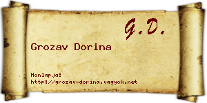 Grozav Dorina névjegykártya